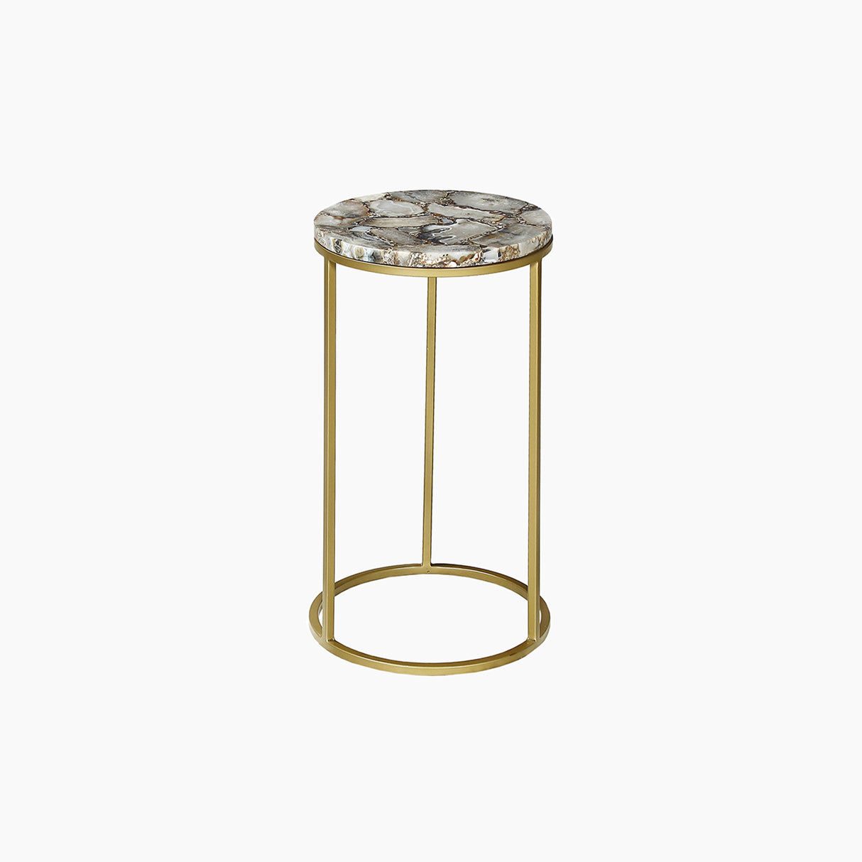 Greta Blue & Black Agate End Table
