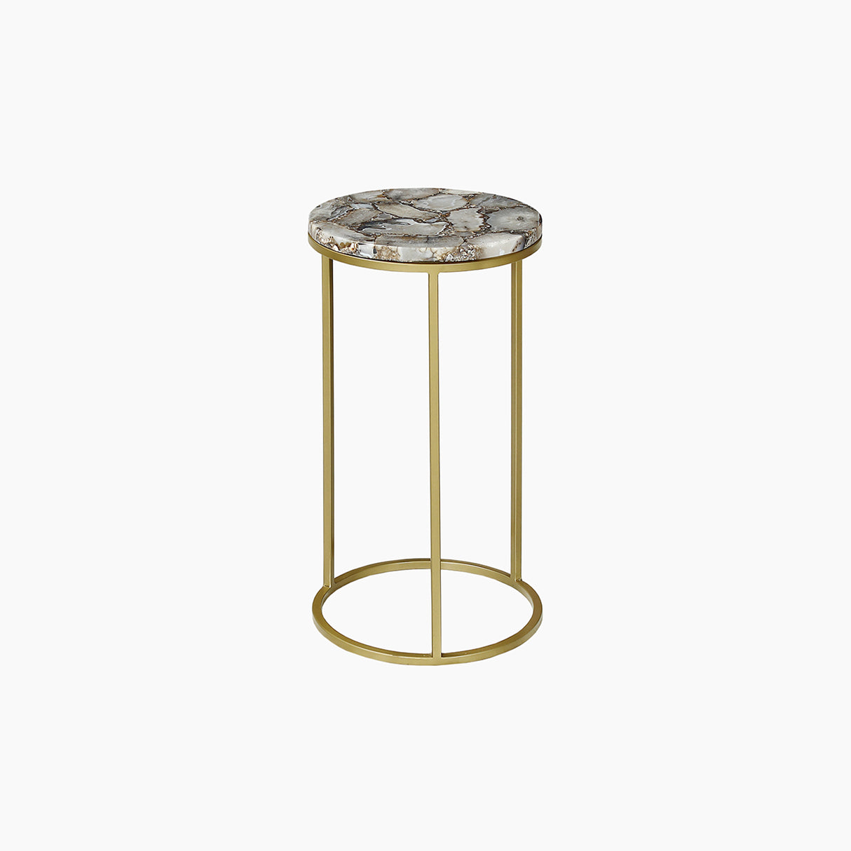 Greta Blue & Black Agate End Table