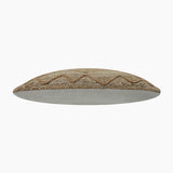 Zea Embroidered Jute-Cotton Cushion
