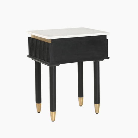 Aida Sleek Marble Top Side Table