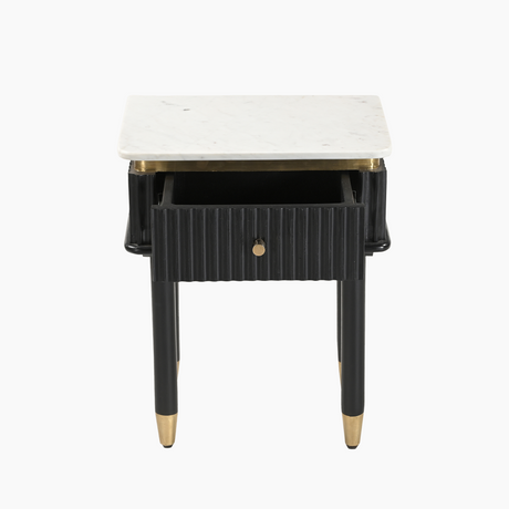 Aida Sleek Marble Top Side Table