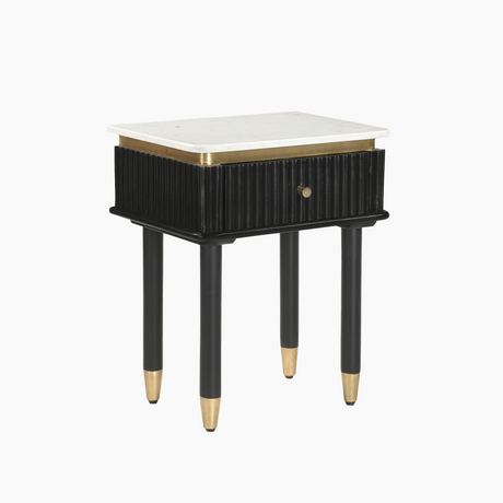 Aida Sleek Marble Top Side Table