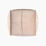Tomos Beige Cotton Pouffe