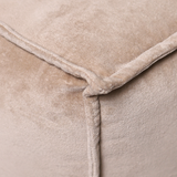 Tomos Beige Cotton Pouffe