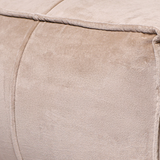 Tomos Beige Cotton Pouffe